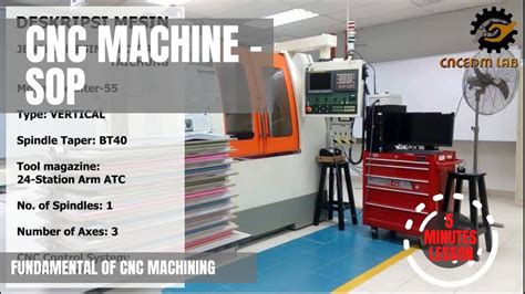 sop for cnc machine|cnc machine maintenance.